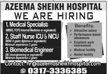 Staff Nurse Azeema Shaikh Hospital Jobs 14 July 2020