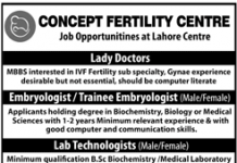 OT Technicians Concept Fertilty Center Jobs 14 July 2020