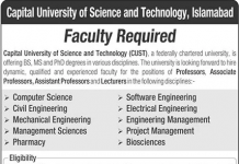 Assistant Professor Capital University of Science and Technology 20 July 2020