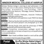 Assistant Professors Windsor Medical College Jobs 17 July 2020