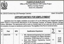 Computer Operator Pakistan Railway Islamabad Jobs July 28, 2020