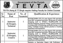 Instructor Technical TEVTA Jhang July 30, 2020