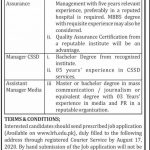 Manager Quality Assurance Lady Reading Hospital Medical Teaching Institution Peshawar Jobs July 28, 2020