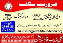 Marketing Ali Zaib Foundation Jobs July 27, 2020