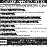 Sales Executive Power Chemical Industries Limited Faisalabad Jobs July 26, 2020