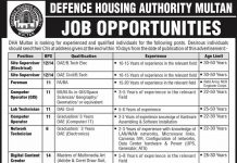 Site Engineer (BPS-12) Defence Housing Authority Multan Jobs July 26, 2020