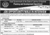 Assistant Planning and Development Department AJk Jobs August 27, 2020