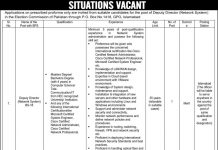 Deputy Director General Post Office Islamabad Jobs August 05, 2020