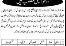 Driver District Director Agriculture Office Peshawar Jobs August 26, 2020