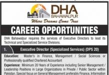 Executive Director Defence Housing Authority Bahawalpur Jobs August 03, 2020