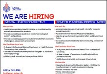 General Physician Punjab Group of Colleges Lahore Jobs August 24, 2020