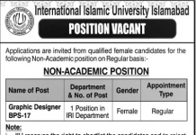 Graphic Designer International Islamic University Islamabad Jobs August 27, 2020