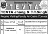 Instructor (Virtual Assistant) Technical Education and Vocational Training Authority T.T. Singh Job Aug 15, 2020