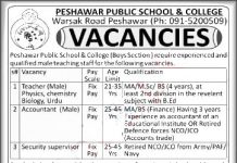 Jobs in Peshawar Public School & College Warsak Road Peshawar August 28, 2020