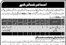 Medical Assistant Combined Military Hospital Murree August 03, 2020