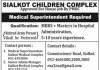 Medical Superintendent Sialkot Children Complex Jobs August 08, 2020