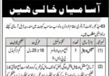 Mess Waiters 63 Medium Rajment Artillery Dera Nawab Sahib Cantt Jobs August 24, 2020