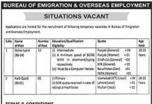 Naib Qasid Bureau of Emigration and Overseas Employment Jobs August 11, 2020