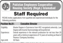 Office Manager Pakistan Employees Cooperative Housing Society Jobs August 19, 2020