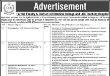 Principal LCB Medical College and LCB Medical Hospital Lahore Jobs August 27, 2020