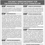 Vice Chancellor Federal Urdu University of Arts, Sciences and Technology August 17, 2020