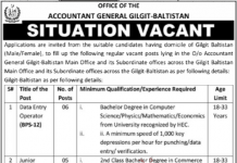 Jobs in Accountant General Gilgit Baltistan AG GB 18 September, 2020