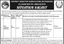Jobs in Agriculture Extension Department DI Khan 04 September, 2020