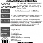 Jobs in APS&C PMA Kakul Abbottabad for Section Head 04 September, 2020