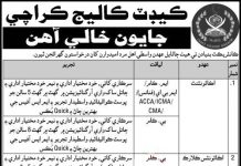 Jobs in Cadet College Karachi for Accountant 16 September, 2020