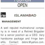 Jobs in Chief Executive Officer & CEO Open in Islamabad 10 September, 2020
