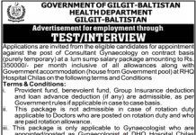 Jobs in DHQ Hospital Chilas Interview for Gynaecologist 24 September, 2020