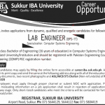 Jobs in Lab Engineer for Sukkur IBA University 16 September, 2020