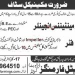 Jobs in Mechanical Maintenance Engineer & Mechanical Fitter 19 September, 2020