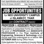 Jobs in NED University Islamkot Thar Campus 15 September, 2020