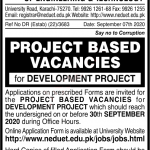 Jobs in NED University of Engineering & Technology NEDUET 15 September, 2020