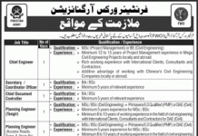 Jobs in Pak Army Frontier Works Organization FWO 21 September, 2020