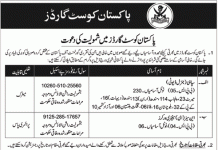 Jobs in Pakistan Coast Guards For General Duty Constable 21 September,2020