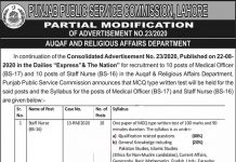 Jobs in PPSC for Medical Officer & Staff Nurse 24 September, 2020