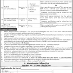 Jobs in Scientific Assistant in PAEC Islamabad 14 September, 2020
