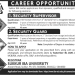 Jobs in Security Supervisor & Security Guard in Sukkur 16 September, 2020