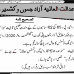 Jobs in Supreme Court of AJK for Drivers 29 September, 2020