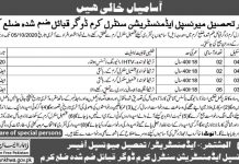 Jobs in Tehsil Municipal Administration TMA Central Kurram 18 September, 2020