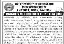 Jobs in University of Sufism & Modern Sciences USMS Bhitshah 10 September, 2020