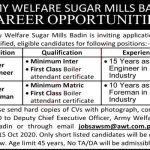 Jobs in Army Welfare Sugar Mills AWT Badin for Engineer 10 October, 2020