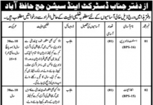 Jobs in District & Session Court Hafizabad for Accountant 27 October, 2020