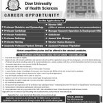 Jobs in DOW University of Health Sciences DUHS Karachi 15 October, 2020