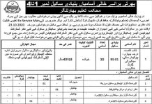 Jobs in Education Department DEA Bahawalnagar 06 October, 2020