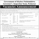 Jobs in Governors Inspection Team KPK for Drivers 01 October, 2020