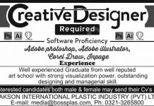 Jobs in Graphic Designer Pakson International Plastic Industry 01 October, 2020