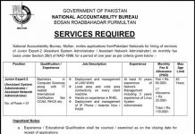 Jobs in NAB Regional Head Office Multan for Junior Expert 02 October, 2020